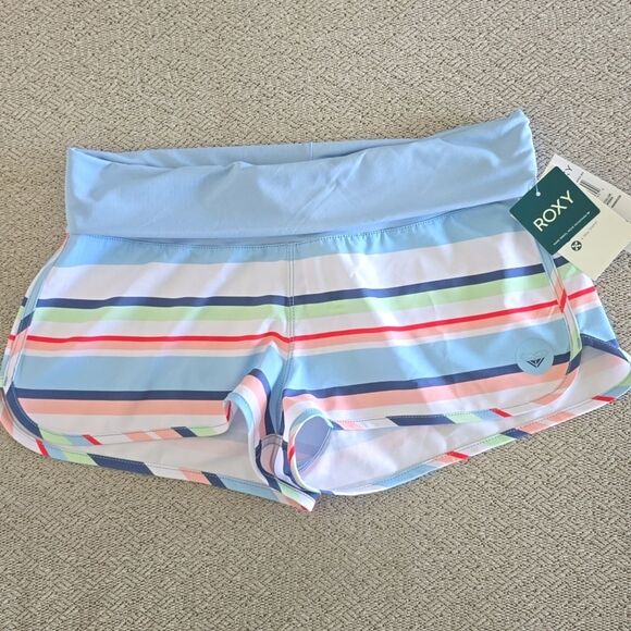 Roxy Endless Summer Striped Lightweight Beach Shorts - Size Small - Picture 3 of 12